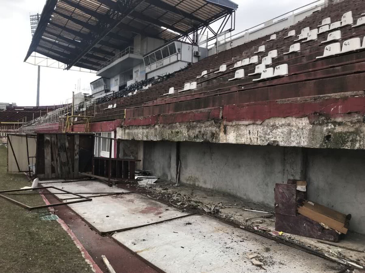 ATENȚIE, CADE GIULEȘTIUL! Buldozerele au intrat azi în arena Rapidului! Imagini în premieră 