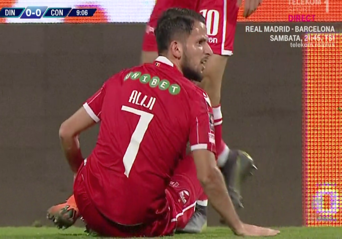 DINAMO - CHIAJNA // FOTO Adrian Ropotan, intrare caracteristică, similară cu cea din meciul contra FCSB! Are 7 cartonașe galbene în 8 meciuri