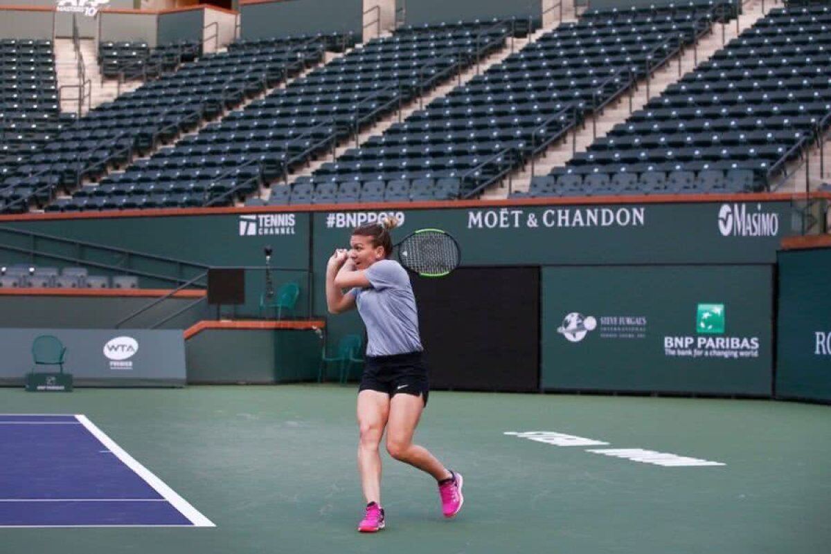 SIMONA HALEP LA INDIAN WELLS // FOTO Simona Halep a început pregătirea la Indian Wells » Când are loc tragerea + Halep a pierdut un loc în clasamentul live