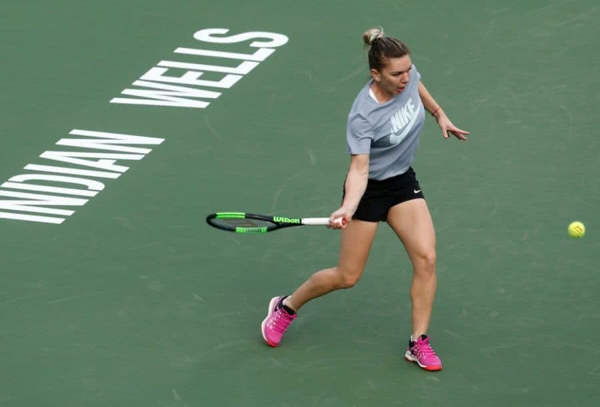 SIMONA HALEP LA INDIAN WELLS // FOTO Simona Halep a început pregătirea la Indian Wells » Când are loc tragerea + Halep a pierdut un loc în clasamentul live