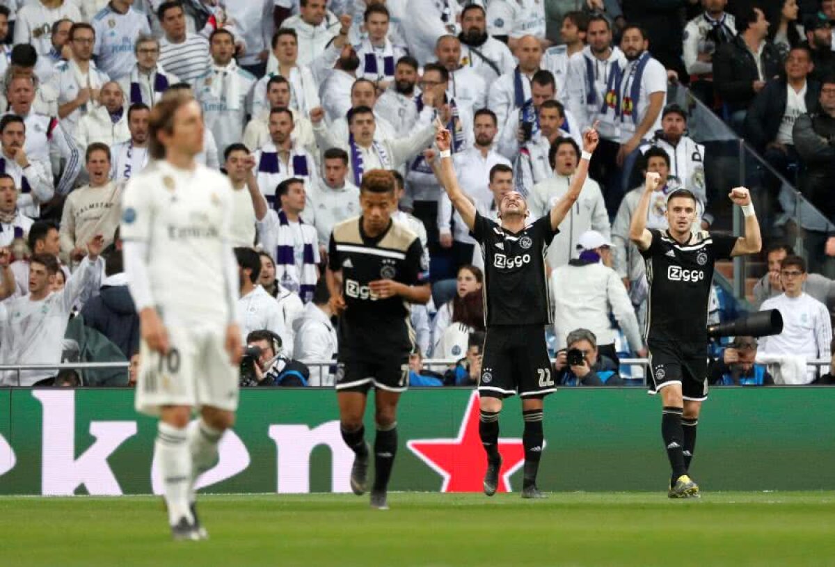 OPTIMI UEFA CHAMPIONS LEAGUE // Real Madrid, UMILITĂ de Ajax pe „Bernabeu” » Deținătoarea Ligii e OUT din competiție + Tottenham se califică fără gol primit