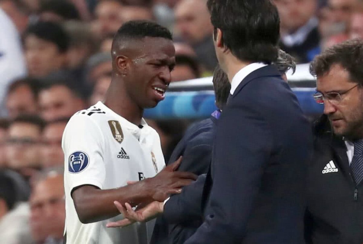 REAL MADRID - AJAX  1-4// FOTO Dublă lovitură pentru Real Madrid: Lucas Vazquez și Vinicius s-au accidentat în prima repriză! Vinicius a părăsit terenul în lacrimi