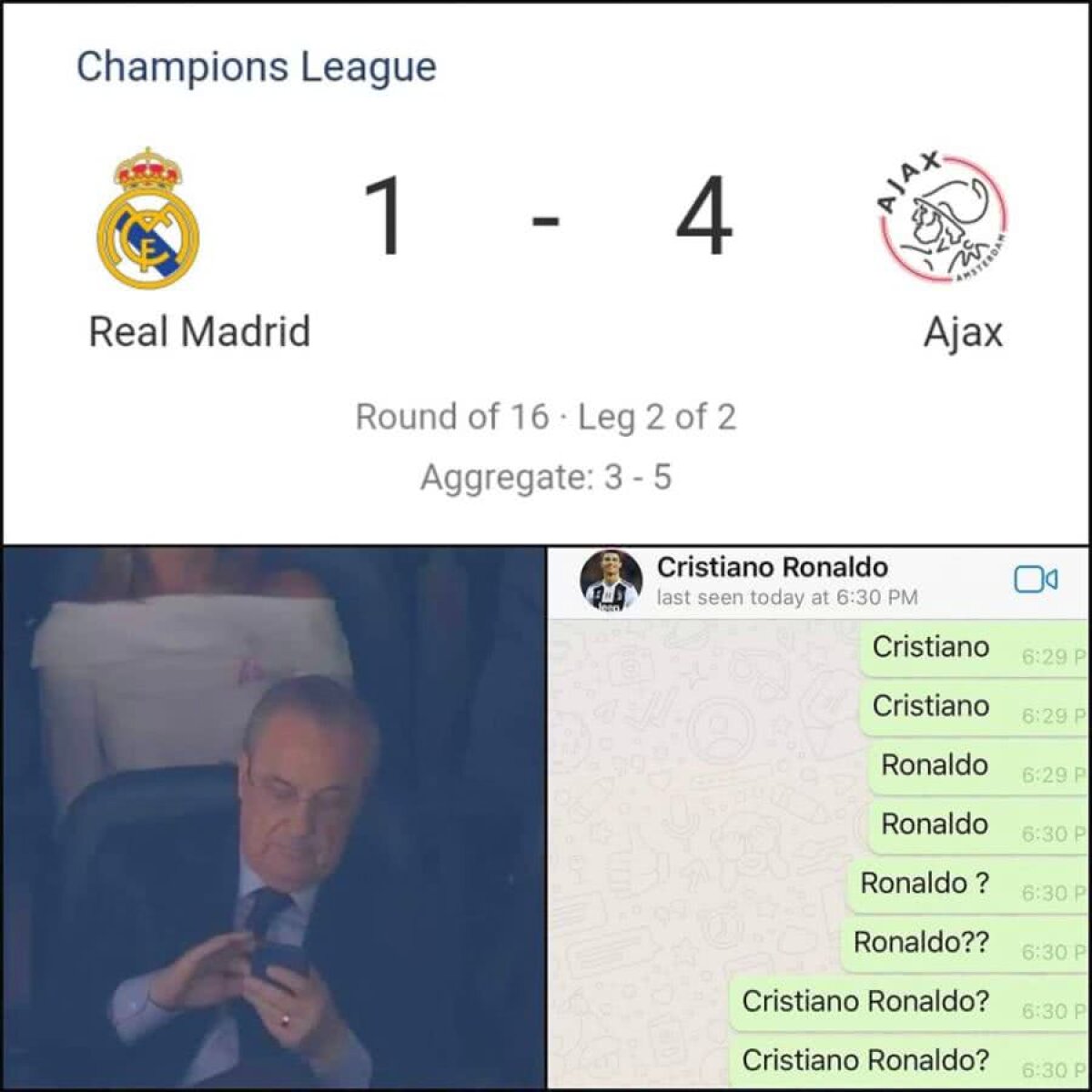 REAL MADRID - AJAX 1-4 // GALERIE FOTO Internetul râde de Real Madrid! Cele mai bune glume după eliminarea din Champions League 