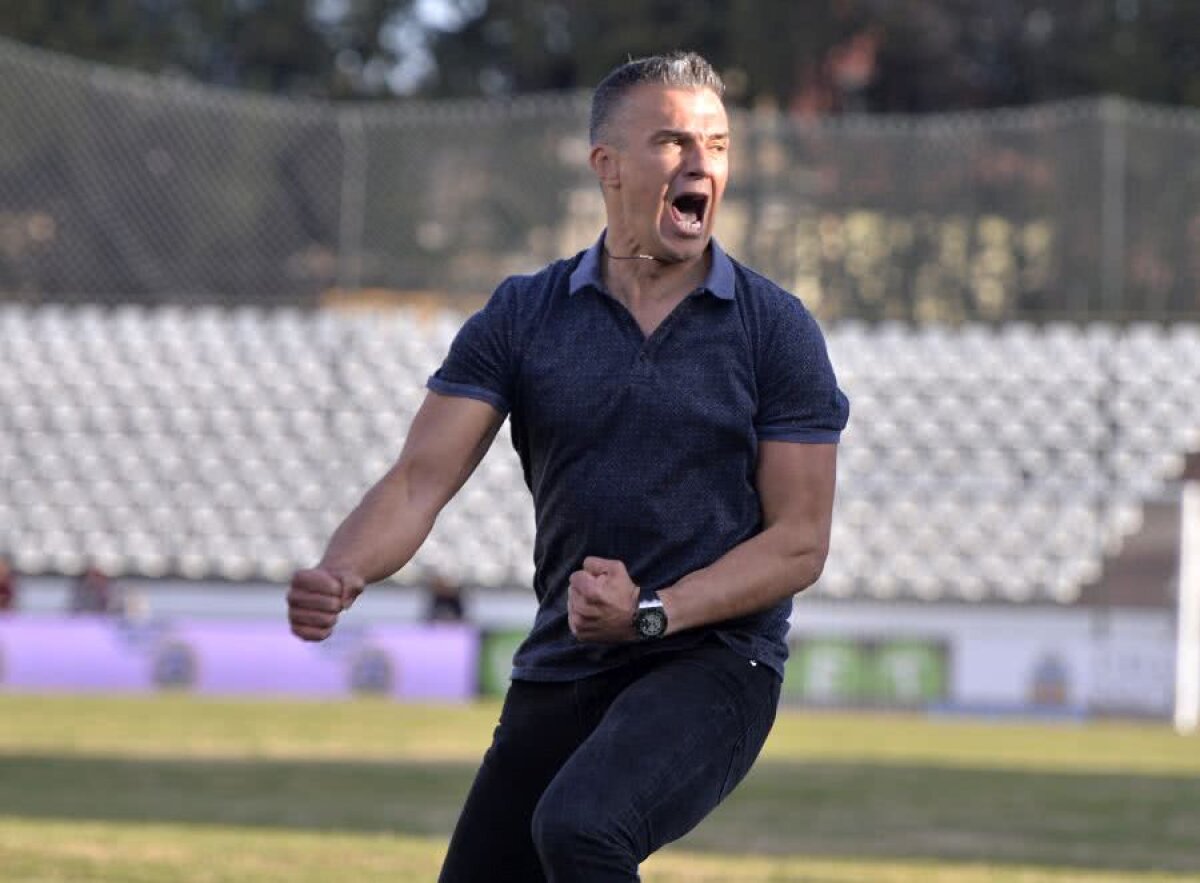 FOTO Bucurie extremă pentru Daniel Pancu în meciul cu Popești Leordeni
