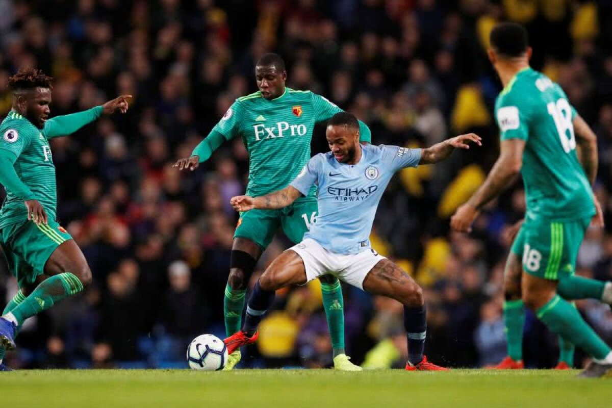 MANCHESTER CITY - WATFORD 3-1 // FOTO City, tot mai aproape de titlu! Raheem Sterling, hatrick de senzație în doar 13 minute
