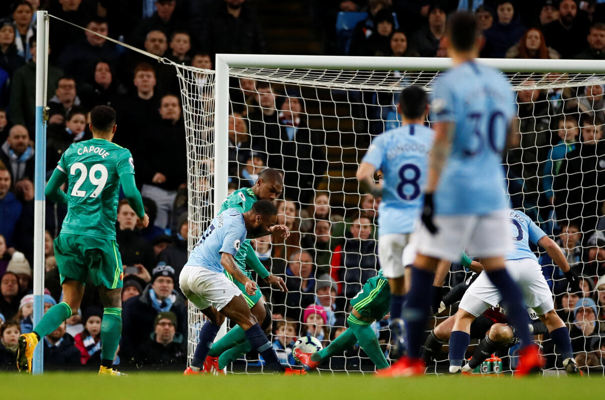 MANCHESTER CITY - WATFORD 3-1 // FOTO City, tot mai aproape de titlu! Raheem Sterling, hatrick de senzație în doar 13 minute