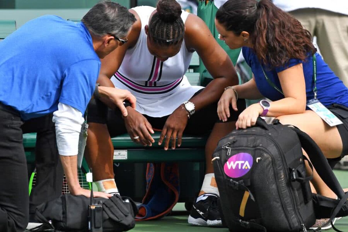 WTA INDIAN WELLS // Probleme mari pentru Serena Williams » S-a retras în meciul cu Garbine Muguruza: „Nu pot să respir”