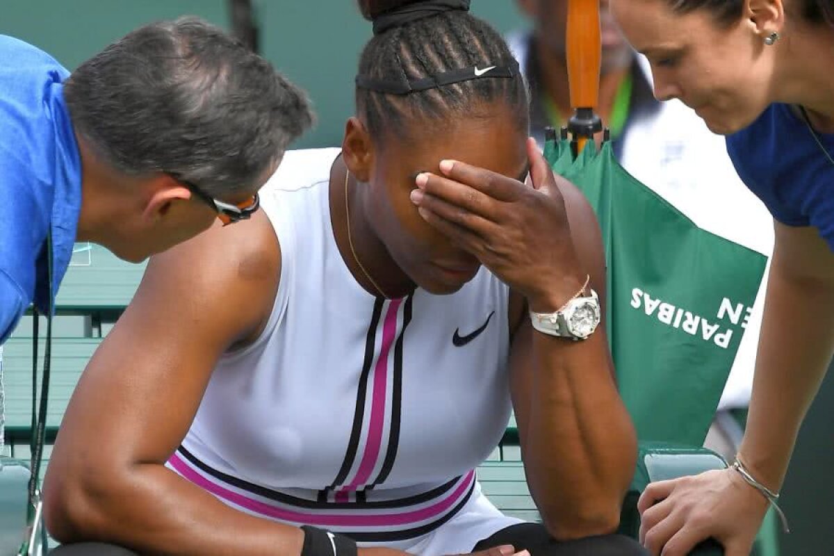 WTA INDIAN WELLS // Probleme mari pentru Serena Williams » S-a retras în meciul cu Garbine Muguruza: „Nu pot să respir”