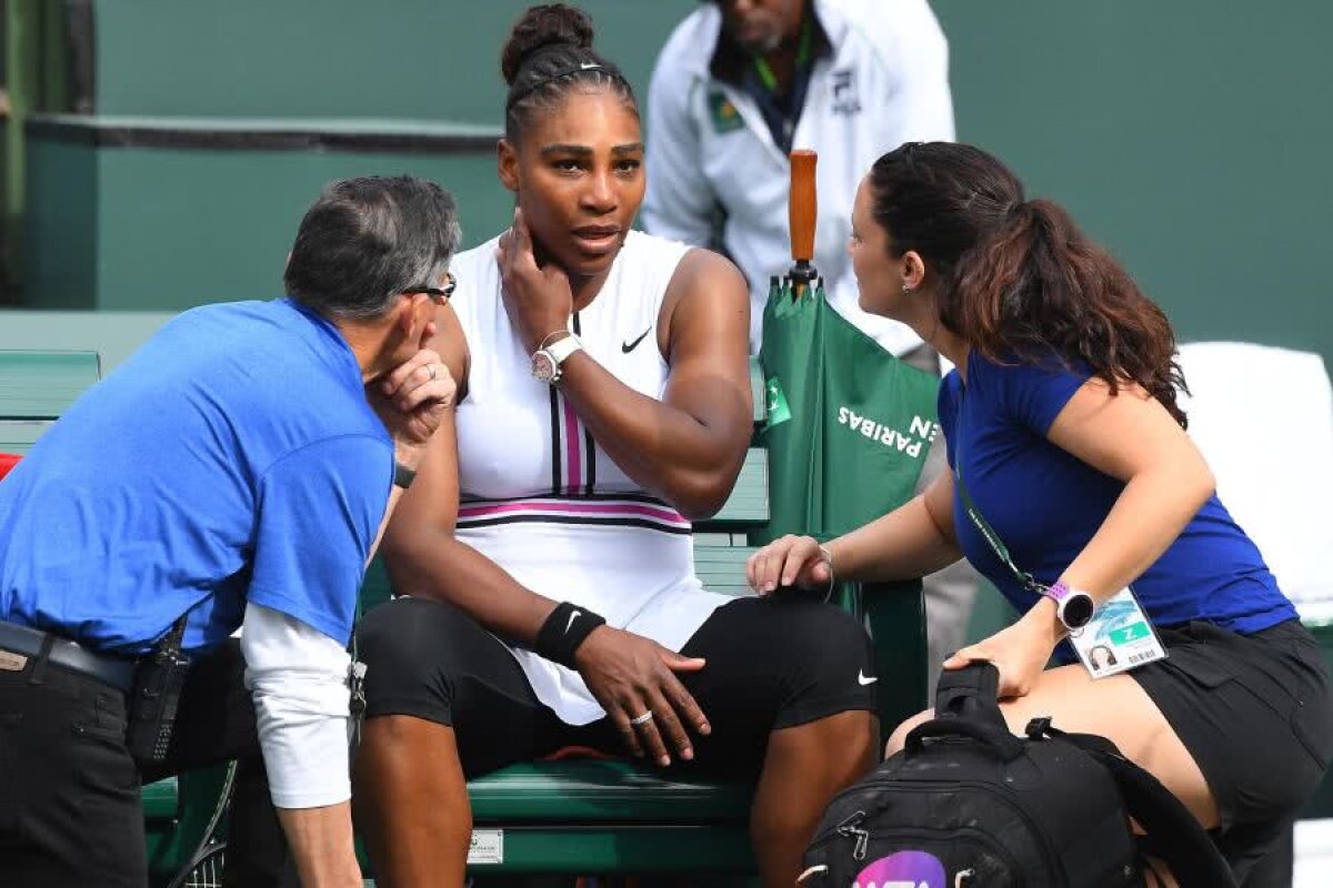 WTA INDIAN WELLS // Probleme mari pentru Serena Williams » S-a retras în meciul cu Garbine Muguruza: „Nu pot să respir”