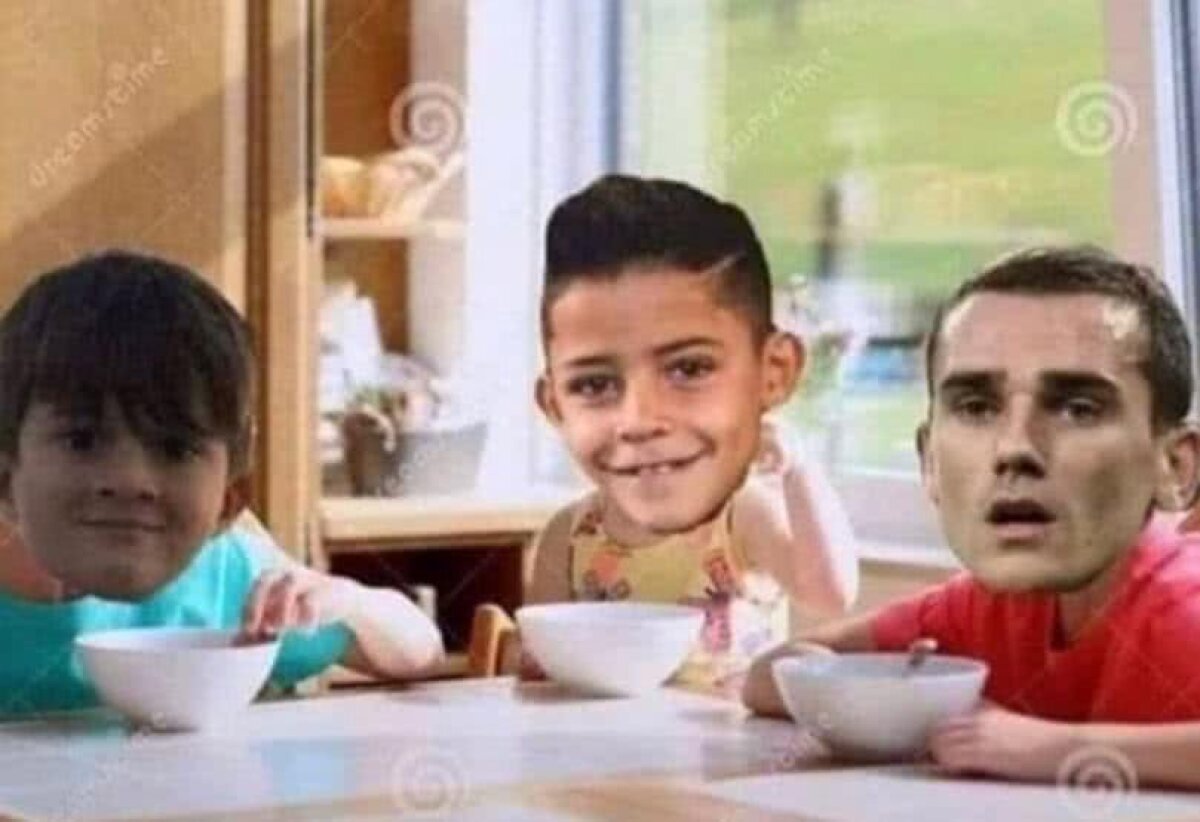 FOTO JUVENTUS - ATLETICO MADRID 3-0 //  Atletico, ținta glumelor internauților » Cu cine stă Griezmann la masă :D