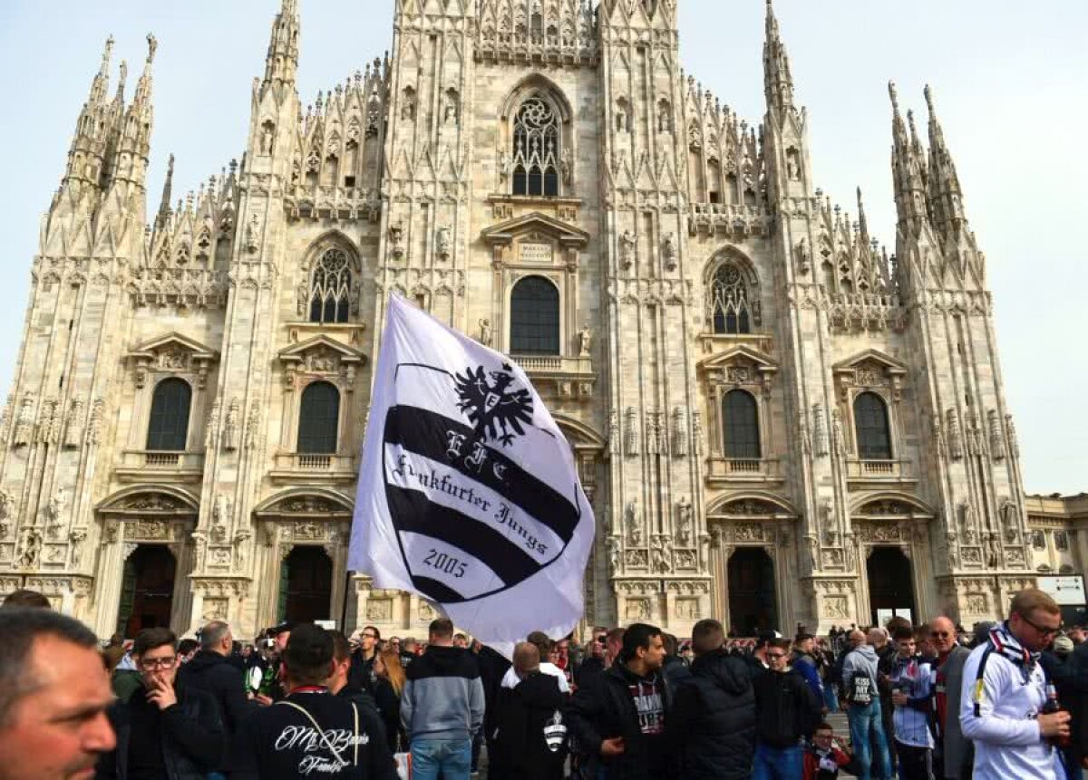 INTER - FRANKFURT // VIDEO + FOTO Invazie la meciul lui Hațegan din Europa League » Imagini impresionante: premieră istorică pe San Siro 