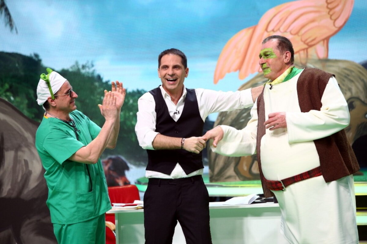 FOTO » Eroul Duckadam a devenit căpcăunul Shrek! Moment incredibil petrecut la Antena 1: "Nu vreți mai bine să vă fac un transplant de cap?"