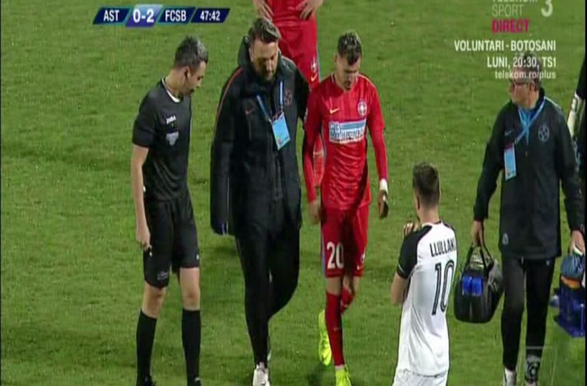 ASTRA - FCSB 0-2 // FOTO Romario Benzar a părăsit terenul accidentat! Bătai mari de cap pentru selecționerul Cosmin Contra