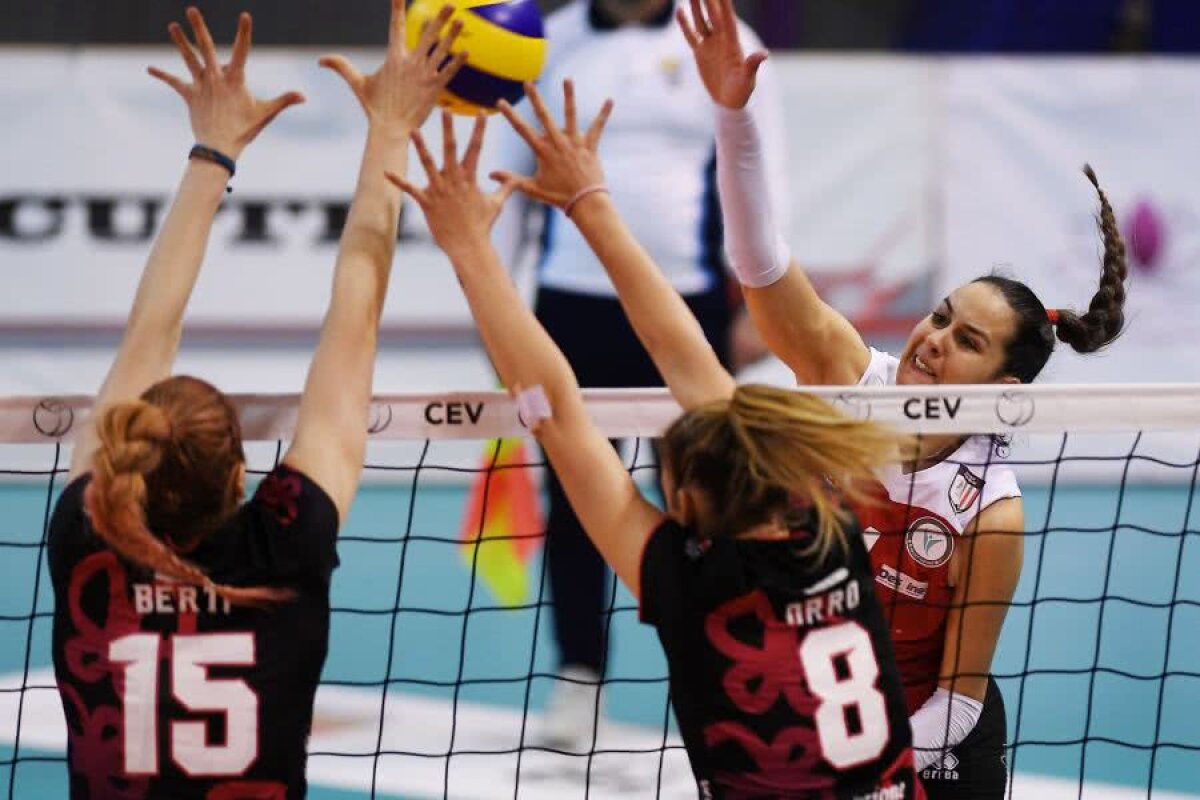 Volei Alba Blaj - Busto Arsizio 0-3 // VIDEO+FOTO Fără istoric! Ardelencele au pierdut categoric, la Sibiu, primul meci al finalei CEV Cup