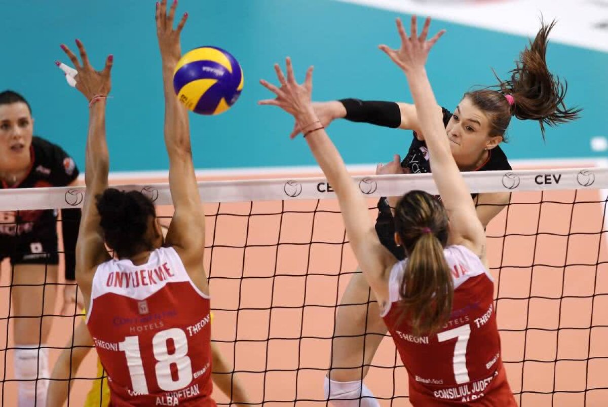 Volei Alba Blaj - Busto Arsizio 0-3 // VIDEO+FOTO Fără istoric! Ardelencele au pierdut categoric, la Sibiu, primul meci al finalei CEV Cup