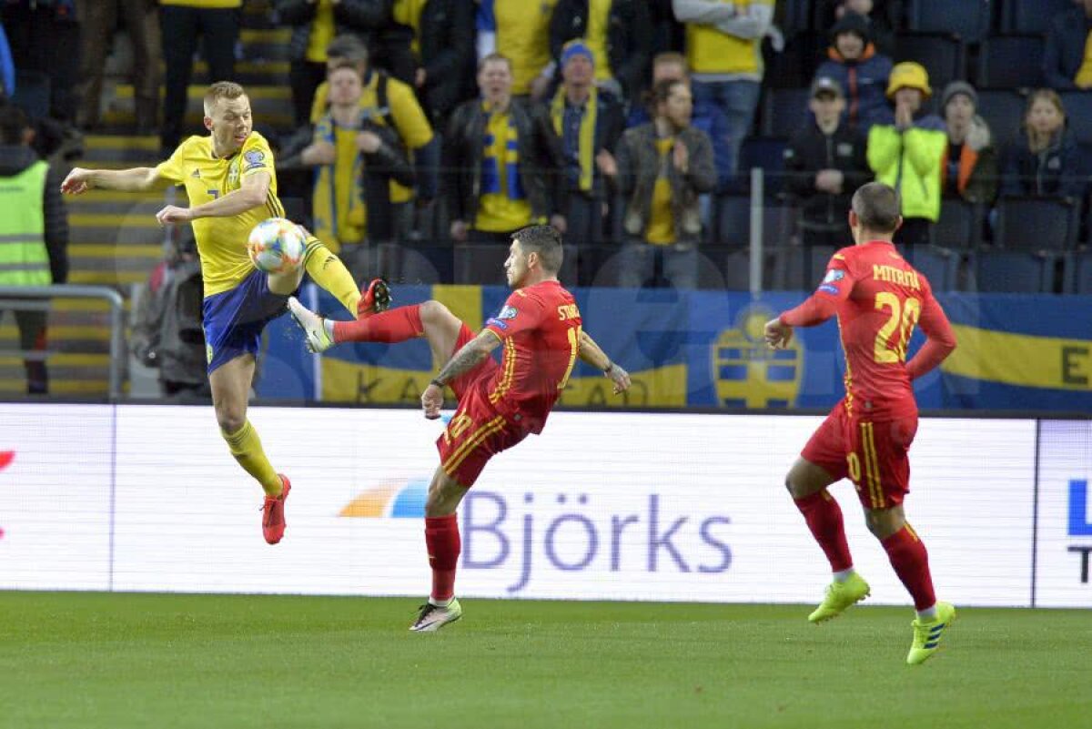 SUEDIA - ROMÂNIA 2-1 » Debut de coșmar: România pierde cu Suedia, în primul meci din preliminariile EURO 2020