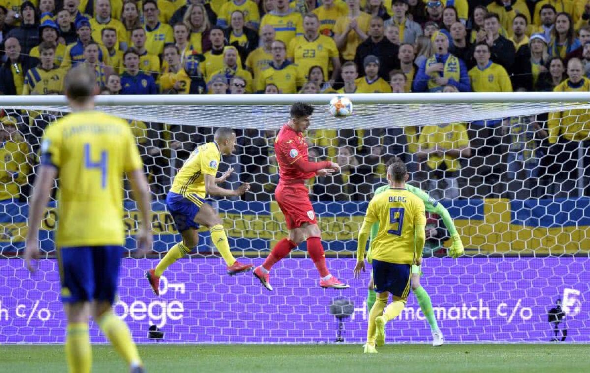 SUEDIA - ROMÂNIA 2-1 » Debut de coșmar: România pierde cu Suedia, în primul meci din preliminariile EURO 2020