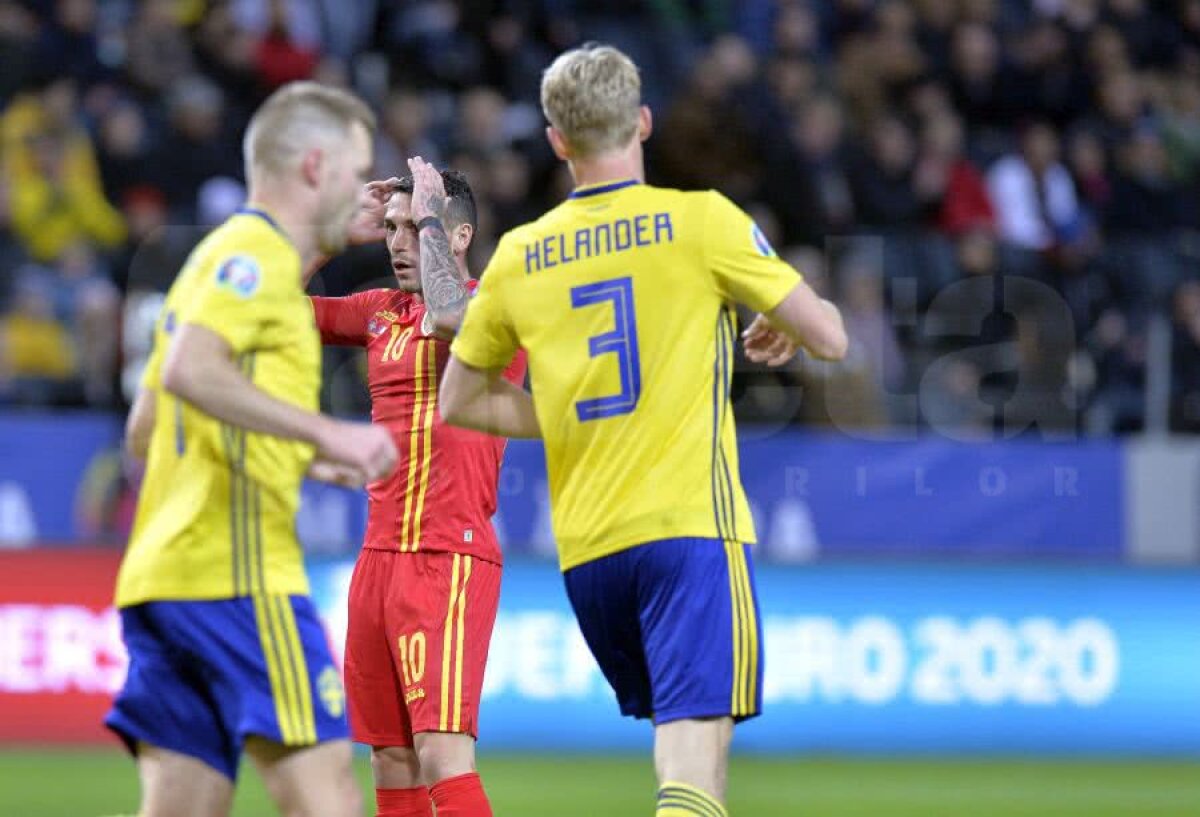 SUEDIA - ROMÂNIA 2-1 » Debut de coșmar: România pierde cu Suedia, în primul meci din preliminariile EURO 2020
