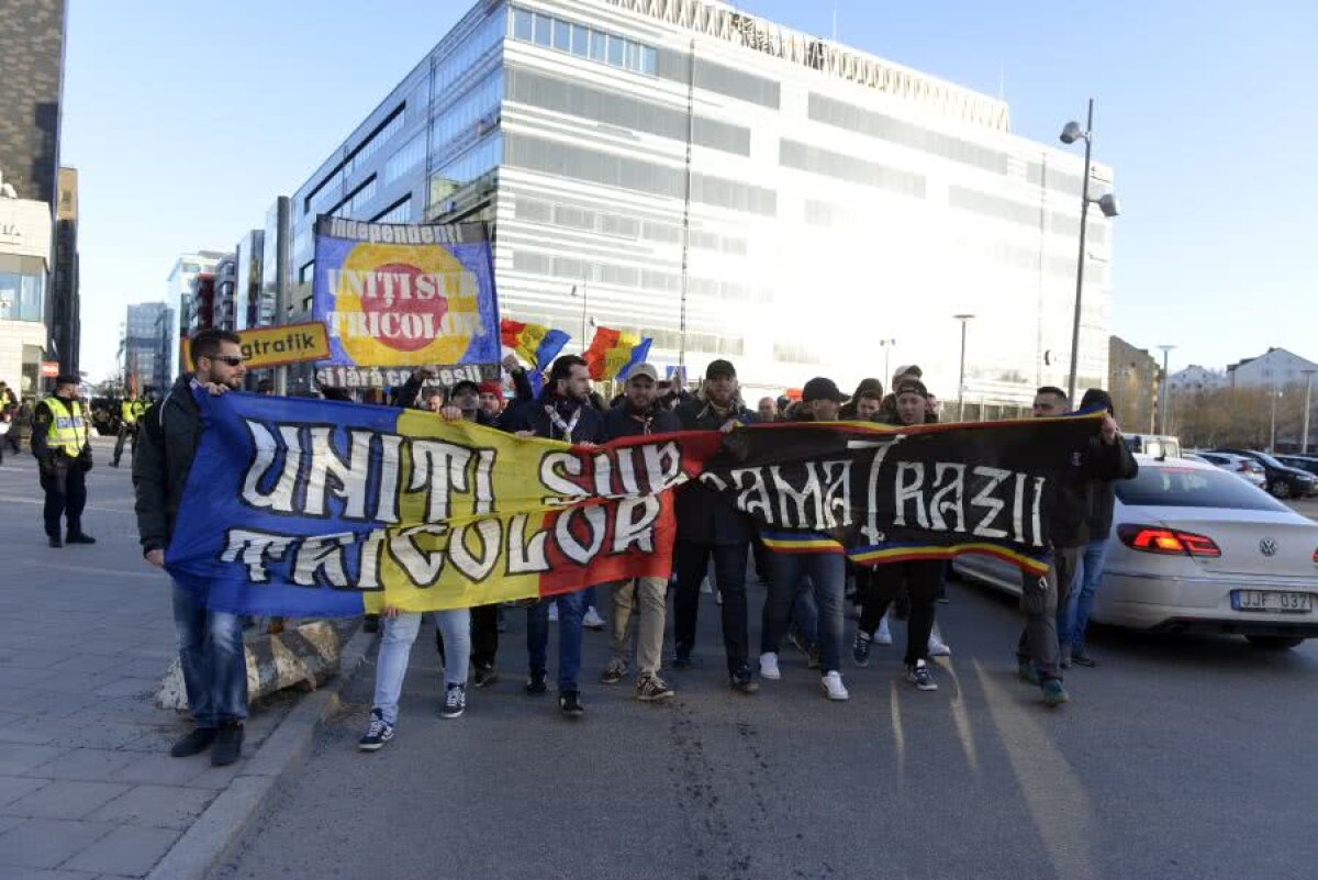 SUEDIA - ROMÂNIA 2-1 // VIDEO + FOTO Explicațiile Jandarmeriei Române în scandalul mesajelor anti-PSD interzise la stadion