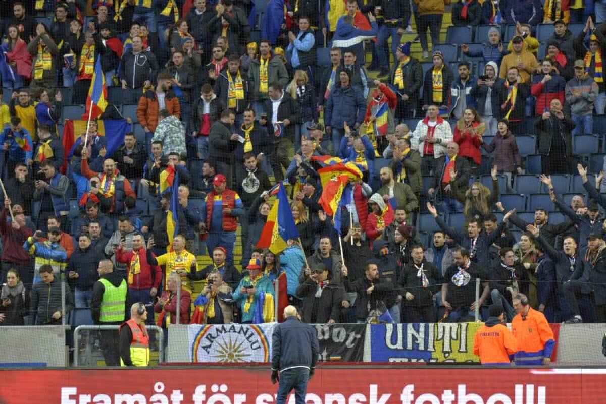 SUEDIA - ROMÂNIA 2-1 // VIDEO + FOTO Explicațiile Jandarmeriei Române în scandalul mesajelor anti-PSD interzise la stadion