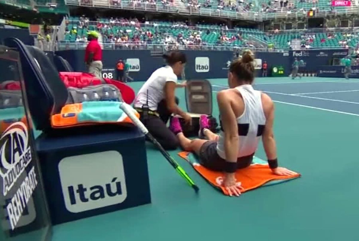 SIMONA HALEP - POLONA HERCOG 5-7, 7-6 (1), 6-2 » FOTO Românca s-a accidentat în setul 1 și a avut nevoie de medic
