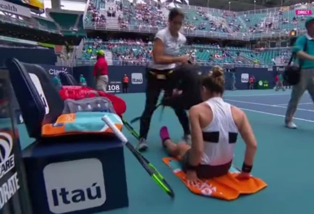 SIMONA HALEP - POLONA HERCOG 5-7, 7-6 (1), 6-2 » FOTO Românca s-a accidentat în setul 1 și a avut nevoie de medic