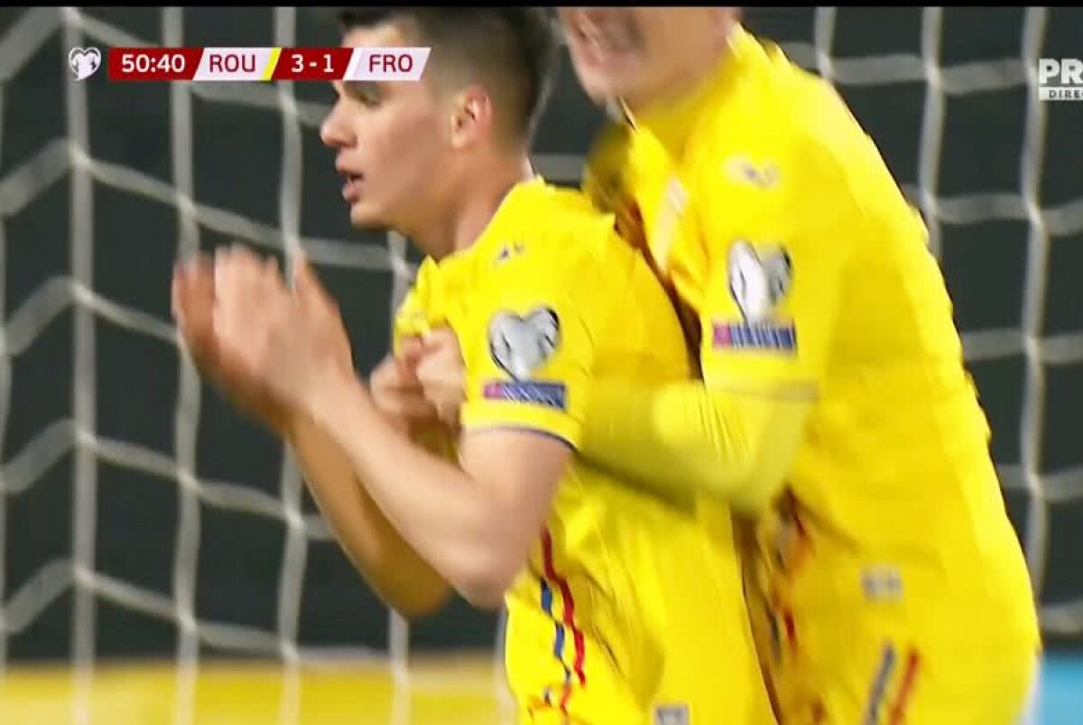 ROMÂNIA - INSULELE FEROE 4-1 // GALERIE FOTO Ce păcat! Ianis Hagi a ratat INCREDIBIL primul gol în tricoul naționalei 