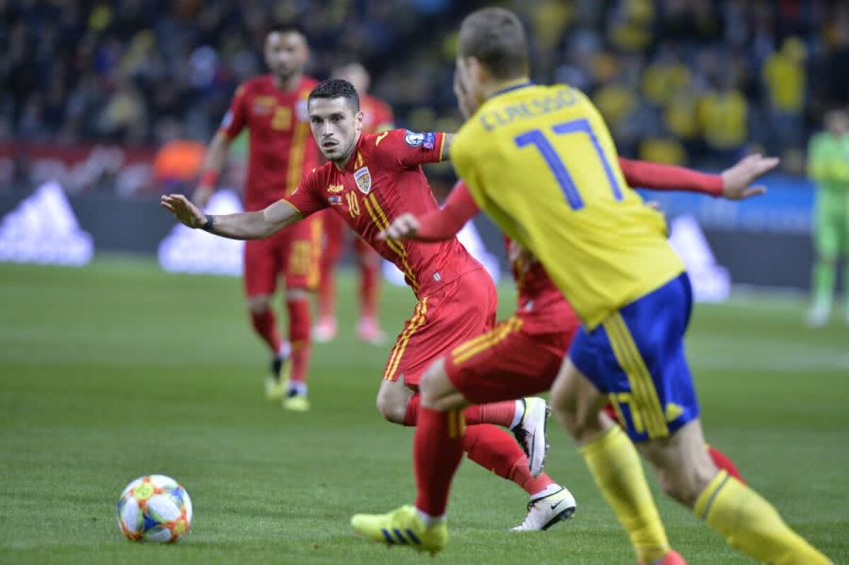 Nicușor, avem cifrele InStat și sunt HORROR! » Elan nejustificat al lui Stanciu după meciul cu Feroe: a fost al cincilea cu Suedia, dar din coadă! 