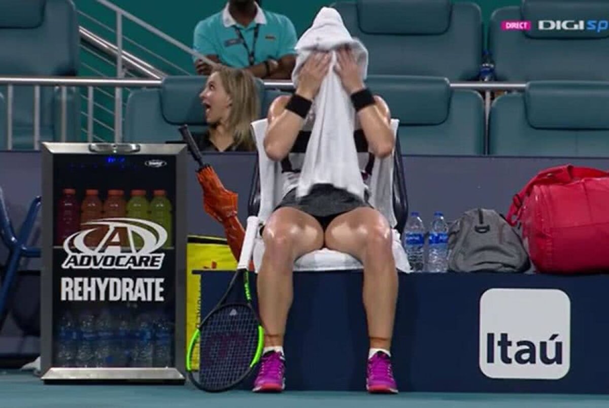 SIMONA HALEP - KAROLINA PLISKOVA // Inexplicabil! Halep a clacat complet după pauza cauzată de ploaia din Miami: a pierdut 9 game-uri la rând