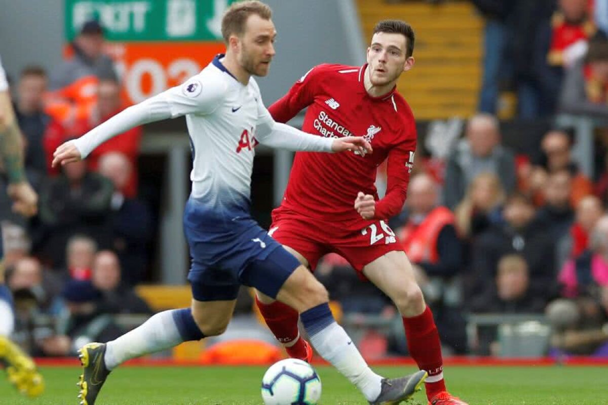 LIVERPOOL - TOTTENHAM 2-1 // FOTO + VIDEO Liverpool, învingătoare în derby-ul din Premier League, după un autogol în minutul 90+3