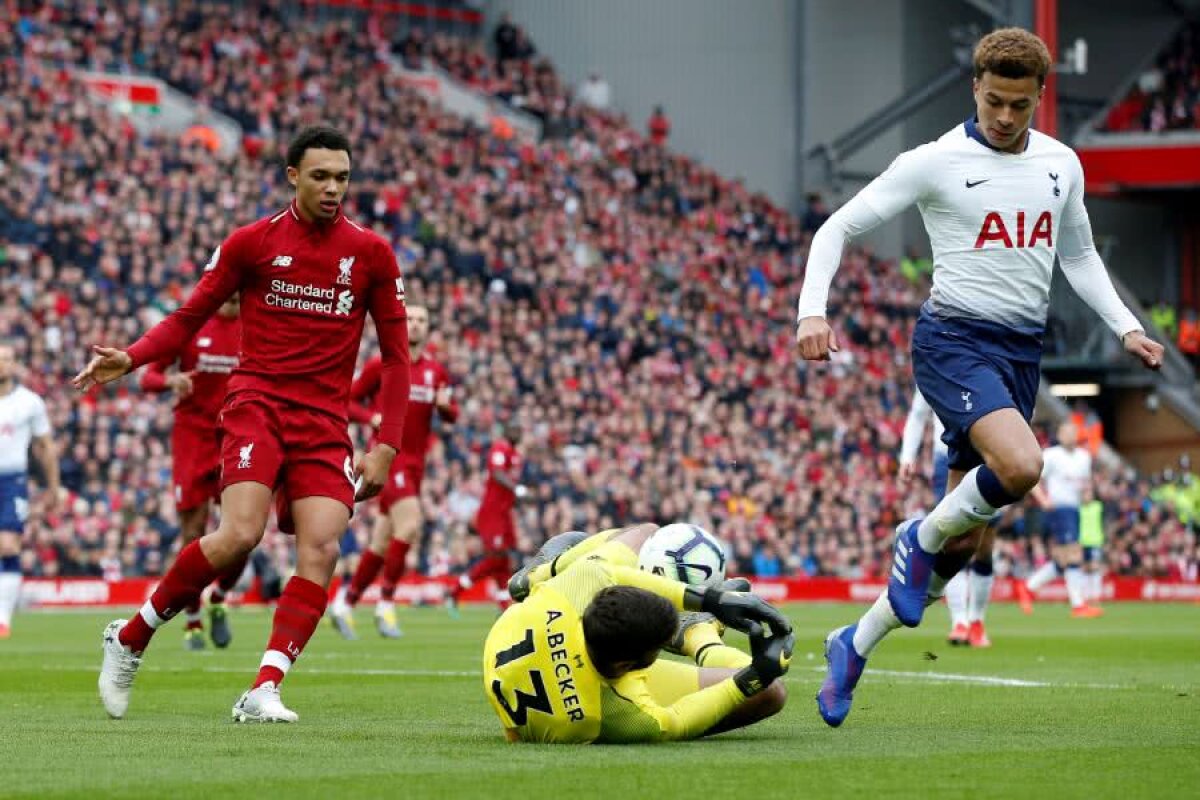 LIVERPOOL - TOTTENHAM 2-1 // FOTO + VIDEO Liverpool, învingătoare în derby-ul din Premier League, după un autogol în minutul 90+3