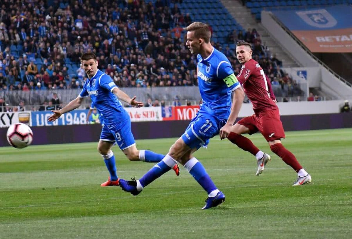 CSU CRAIOVA - CFR CLUJ 0-0 / VIDEO+FOTO Remiză îndârjită între CSU Craiova și CFR Cluj: FCSB își freacă mâinile de bucurie