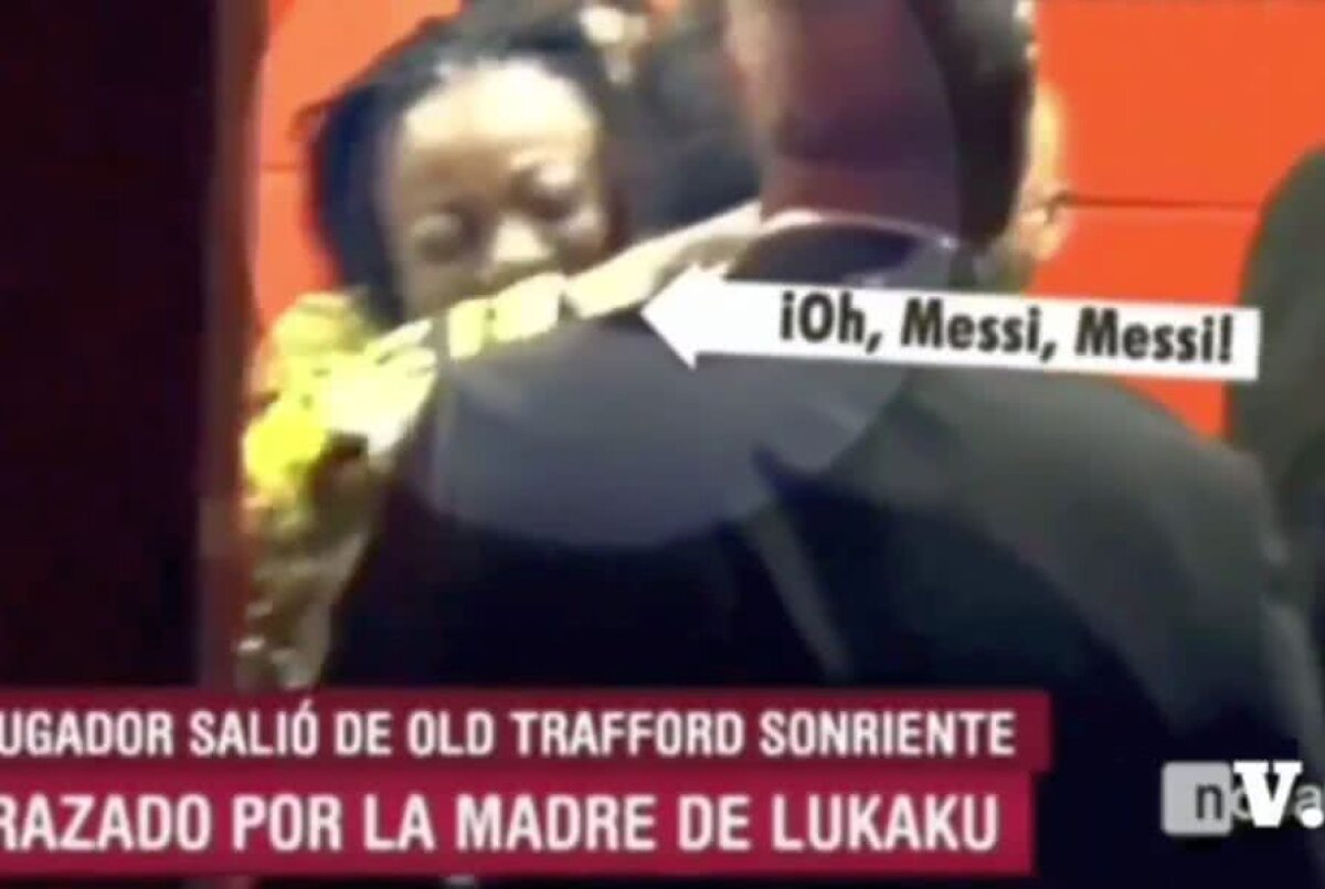 VIDEO FABULOS! Cum a reacționat mama lui Lukaku în momentul în care l-a întâlnit pe Messi, după United - Barca 0-1