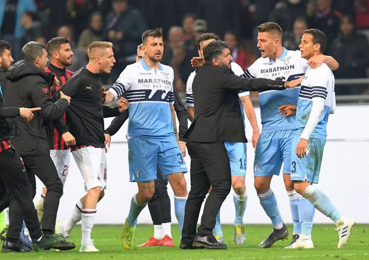 AC MILAN - LAZIO 1-0 // VIDEO + FOTO Scandal pe teren după Milan - Lazio! Gennaro Gattuso a avut de suferit: „Am făcut întindere în sprint”