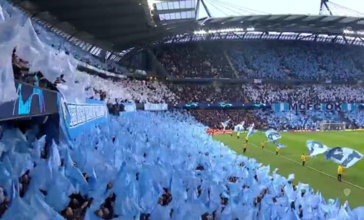 MANCHESTER CITY - TOTTENHAM // GALERIE FOTO Imagini spectaculoase de pe Etihad! Scenografie pe tot stadionul realizată de fanii lui Manchester City