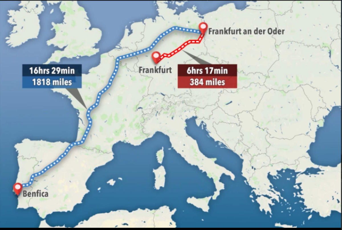 FRANKFURT - BENFICA // FOTO Deplasare cu năbădăi » Un fan portughez a mers în alt Frankfurt :) 