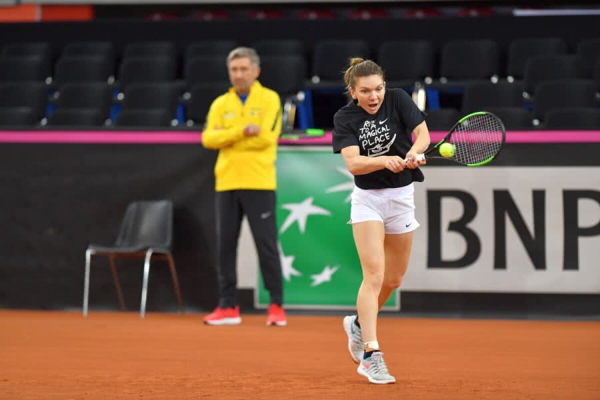 FRANȚA - ROMÂNIA, FED CUP // FOTO Simona Halep, primele declarații după ce a aflat că joacă împotriva Kristinei Mladenovic: „Am emoții, trebuie să recunosc. E diferit în Fed Cup” » Cum arată raportul meciurilor directe