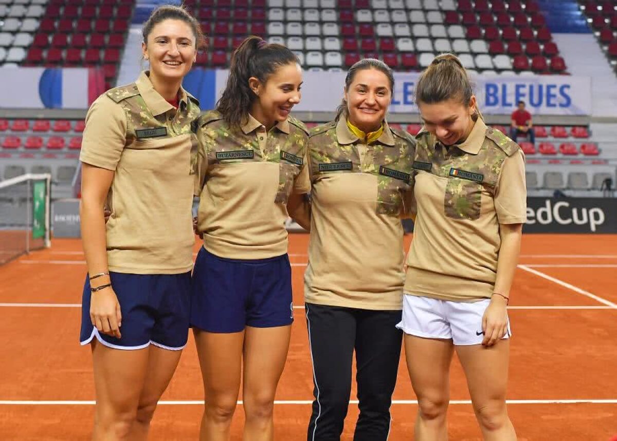 FRANȚA - ROMÂNIA, FED CUP // FOTO Simona Halep și compania, în haine de armată! Militarii români din Afghanistan susțin echipa României de Fed Cup