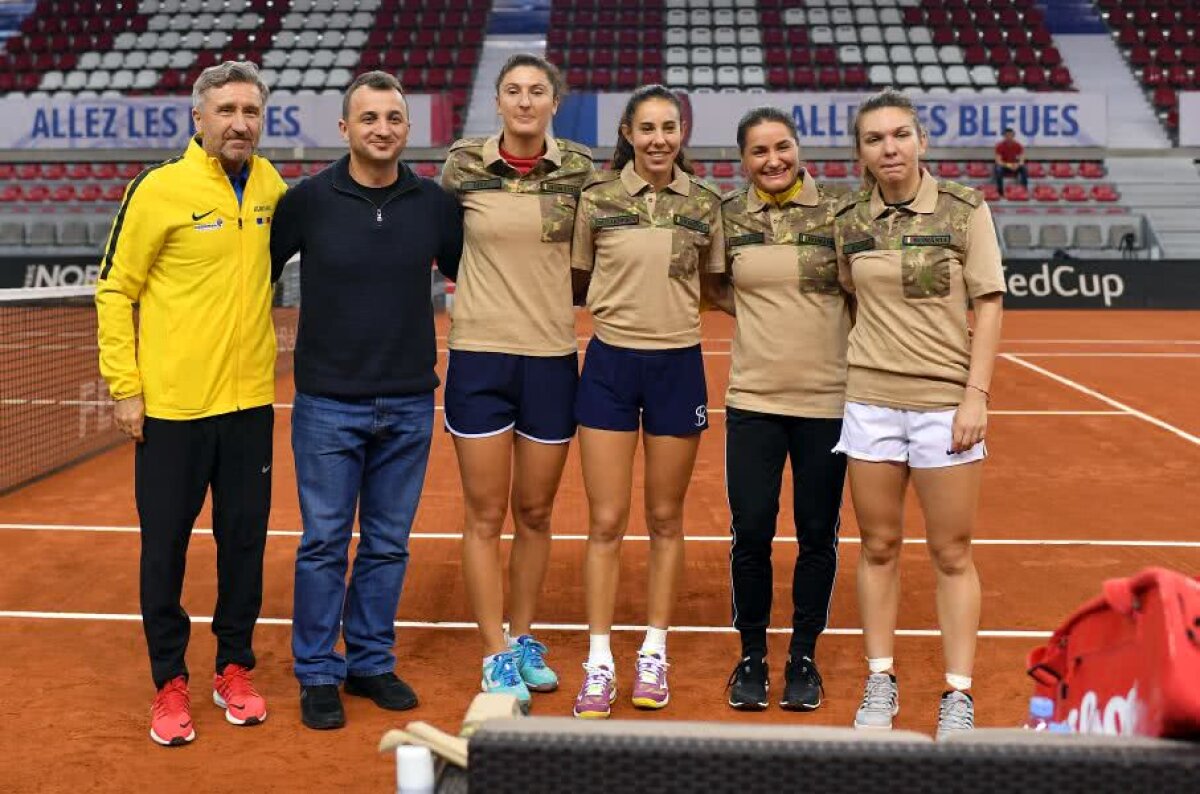 FRANȚA - ROMÂNIA, FED CUP // FOTO Simona Halep și compania, în haine de armată! Militarii români din Afghanistan susțin echipa României de Fed Cup