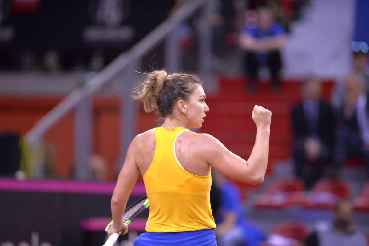 FRANȚA - ROMÂNIA, FED CUP // VIDEO Simona Halep, emoționată după victoria cu Mladenovic: „A fost greu să mă controlez!”