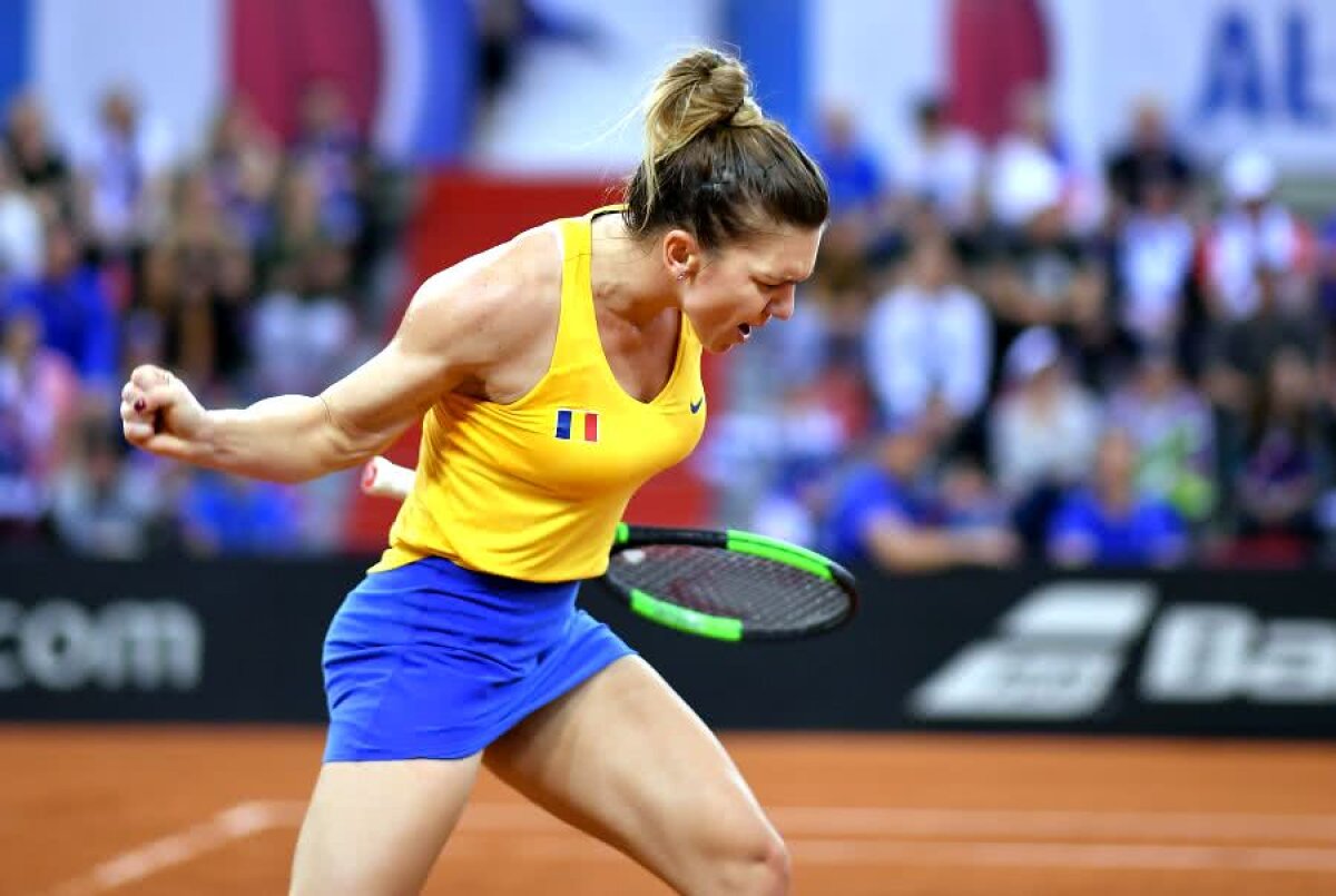 FRANȚA - ROMÂNIA 1-1, FED CUP // Simona Halep, după primul punct adus României: „Vreau să câștigăm, este visul meu de anul acesta” + Laude pentru suporterii români