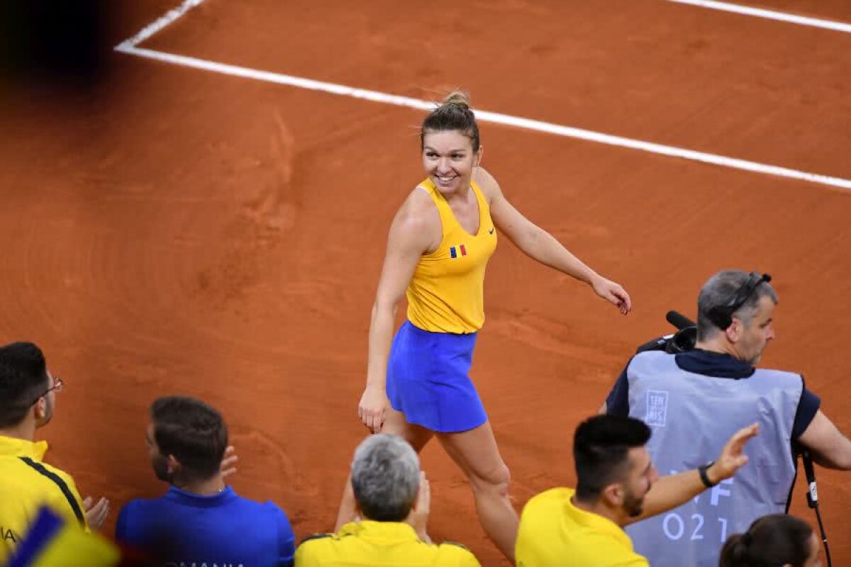 FRANȚA - ROMÂNIA 1-1, FED CUP // Simona Halep, după primul punct adus României: „Vreau să câștigăm, este visul meu de anul acesta” + Laude pentru suporterii români