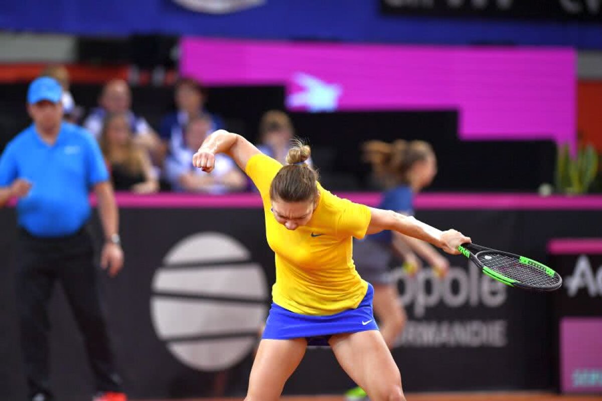 FRANȚA - ROMÂNIA 1-2, FED CUP // VIDEO Simona Halep e pregătită pentru meciul de dublu: „Pot orice dorește căpitanul. Dau tot pentru victoria României”