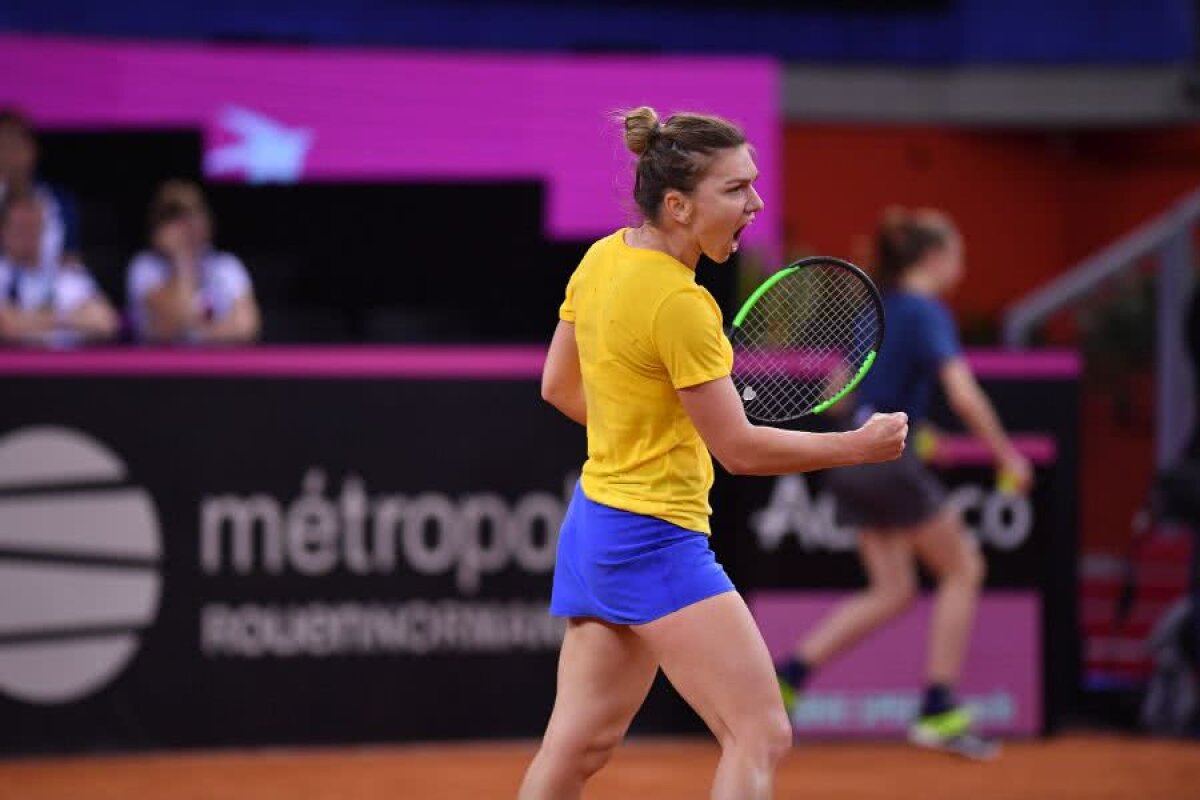 FRANȚA - ROMÂNIA 1-2, FED CUP // VIDEO Simona Halep e pregătită pentru meciul de dublu: „Pot orice dorește căpitanul. Dau tot pentru victoria României”