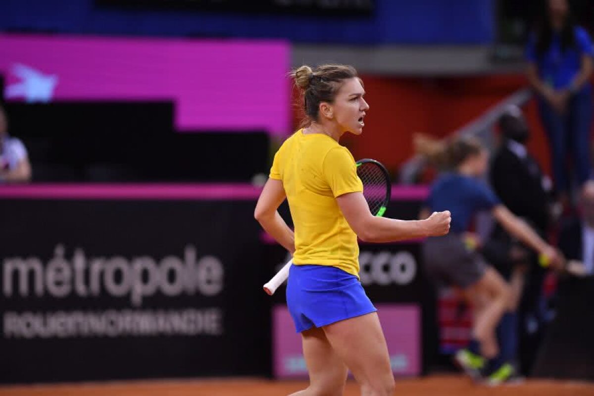 FRANȚA - ROMÂNIA 1-2, FED CUP // VIDEO Simona Halep e pregătită pentru meciul de dublu: „Pot orice dorește căpitanul. Dau tot pentru victoria României”