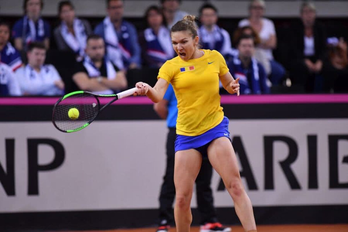FRANȚA - ROMÂNIA 1-2, FED CUP // VIDEO Simona Halep e pregătită pentru meciul de dublu: „Pot orice dorește căpitanul. Dau tot pentru victoria României”