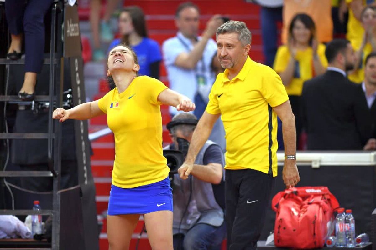 FRANȚA - ROMÂNIA 1-2, FED CUP // VIDEO Simona Halep e pregătită pentru meciul de dublu: „Pot orice dorește căpitanul. Dau tot pentru victoria României”