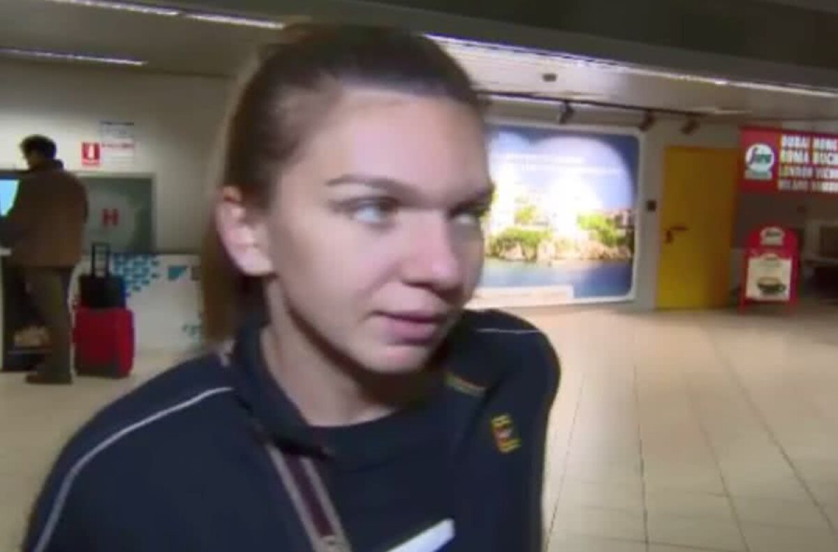 VIDEO + FOTO Simona Halep a revenit în România, s-a supărat și a plecat în timpul interviului de pe aeroportul Otopeni