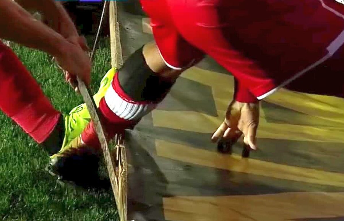 FC VOLUNTARI - DINAMO 1-2 // Mattia Montini, panică după ce a marcat! Atacantul lui Dinamo și-a prins piciorul într-un panou publicitar