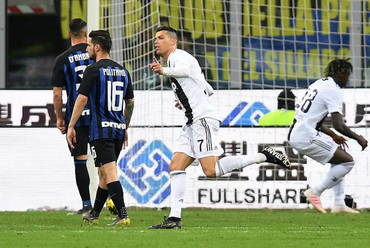 INTER - JUVENTUS 1-1 // VIDEO + FOTO Cristiano Ronaldo a salvat-o pe Juventus în Derby d'Italia! Fanii lui Inter, scenografie ironică pentru rivală